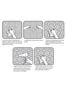 10 cái/bộ Creative Khảm Pha lê Phim ảnh Dán tường Đối với Gốm sứ Gạch - Nhiều màu - Xem 7