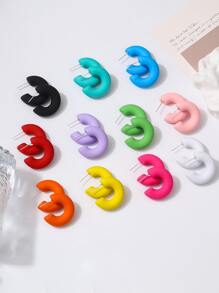 1 đôi Quá quắt Kẹo Có màu sắc Tròn Thiết kế C Hoa tai - Nhiều màu - Xem 3