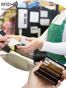 Ví đựng thẻ tín dụng RFID MIYIN bằng kim loại, vỏ bảo vệ thẻ tín dụng bằng thép không gỉ, hộp đựng danh thiếp, ví đựng thẻ ID nhẹ, di động, unisex, quà tặng doanh nhân cho nam và nữ. - Bạc - Xem 6