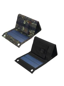 1pc Black 20w 5v Waterproof Portable Foldable Usb Output Solar Panel For Mobile Phone Charging, Suitable For Outdoor Camping - Black - View 10