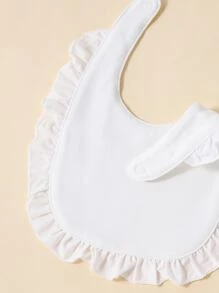 momscare 3入組嬰兒荷葉邊休閒圍兜適用於日常生活 - 白色 - 查看 5