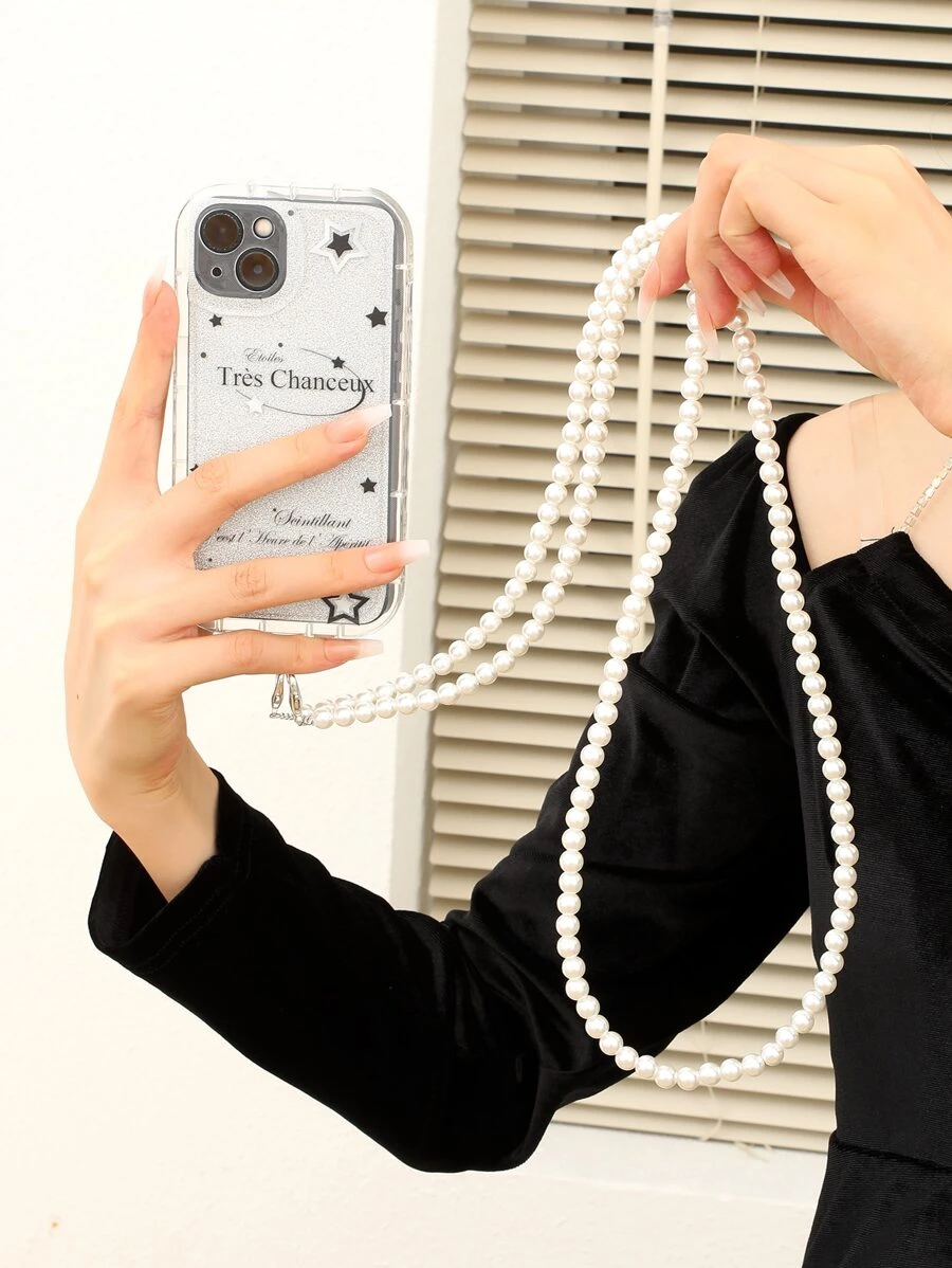 Dây đeo điện thoại hạt trang trí ngọc trai giả Quà tặng cho mẹ, gia đình, bạn bè, sinh nhật, ngày lễ, dây đeo điện thoại