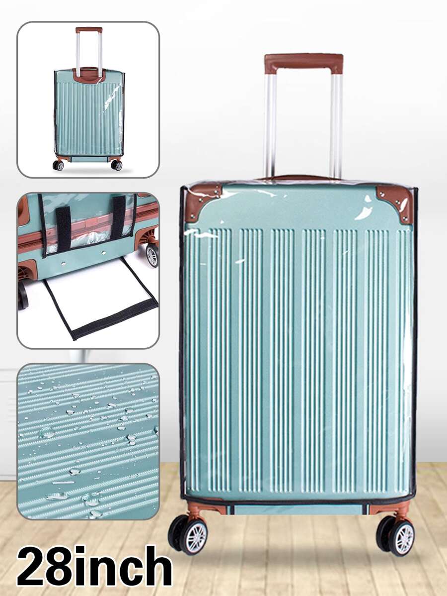 Transparent PVC Waterproof Luggage Cover 28 Inch Bag Suitcase Dust-Proof Travel Accessory Suitcase Cover Travel Case Cover Luggage Protector Dust Cover for Back to School Business Outdoor Holiday Vacation for Men and Women Student Travel Accessories - Clear - View 1