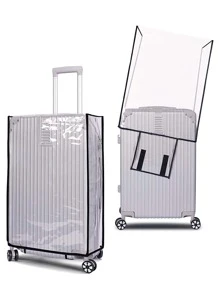 Transparent PVC Waterproof Luggage Cover 28 Inch Bag Suitcase Dust-Proof Travel Accessory Suitcase Cover Travel Case Cover Luggage Protector Dust Cover for Back to School Business Outdoor Holiday Vacation for Men and Women Student Travel Accessories - Clear - View 2