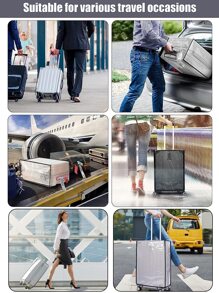 Transparent PVC Waterproof Luggage Cover 28 Inch Bag Suitcase Dust-Proof Travel Accessory Suitcase Cover Travel Case Cover Luggage Protector Dust Cover for Back to School Business Outdoor Holiday Vacation for Men and Women Student Travel Accessories - Clear - View 4