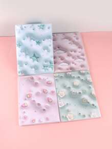1pc A5 Size Colorful Notebook With Strawberry, Cloud, Star And Flower Patterns And Soft Cover - Multicolor - View 2