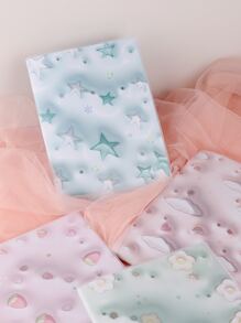 1pc A5 Size Colorful Notebook With Strawberry, Cloud, Star And Flower Patterns And Soft Cover - Multicolor - View 3