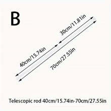 1入組窗簾桿鉤夾固定器、自粘支架、窗簾拉桿粘鉤支架 - 白色 - 查看 7