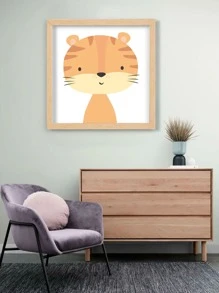 1pc Cartoon Tiger Head Pattern Diy Diamond Painting, Without Frame, Full Drill Wall Art Decoration, Suitable For Beginners - Multicolor - View 2