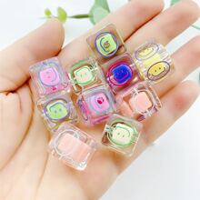 10入組亞克力透明彩色圖案方形珠子適用於珠寶製作 - 彩色 - 查看 4