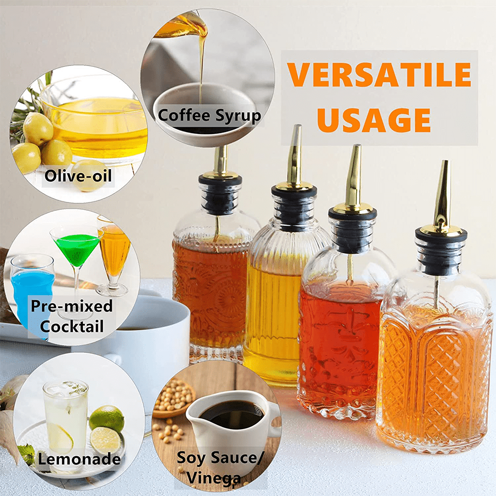 One Set Of Four, Coffee Syrup Pump Dispenser, 7 Oz Simple Coffee Bar