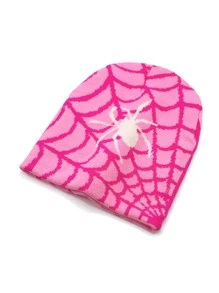 Mũ len Beanie Nhện Y2k Mũ len hai lớp Mũ len trùm đầu thời trang đường phố Mũ len mùa đông cho nam nữ - Nhiều màu - Xem 5