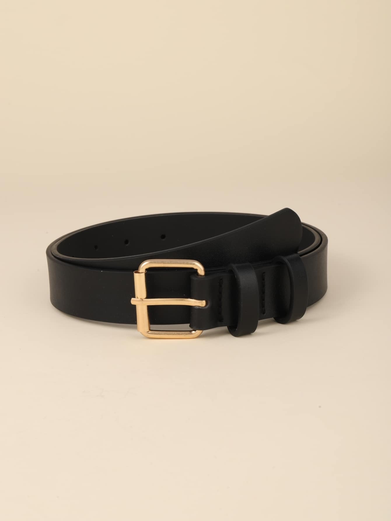 方形扣PU皮腰帶