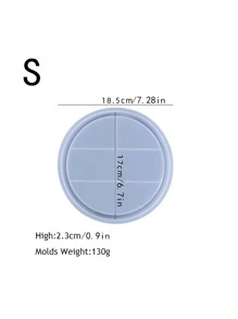 1 Round Tray Silicone Mold - White - View 4