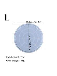 1 Round Tray Silicone Mold - White - View 6