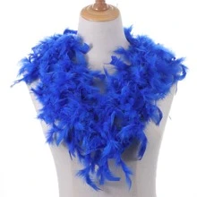 2米羽毛軟毛線,藝術聖衣,婚禮,派對裝飾,服裝裁縫與織物 - 寶藍色 - 查看 1