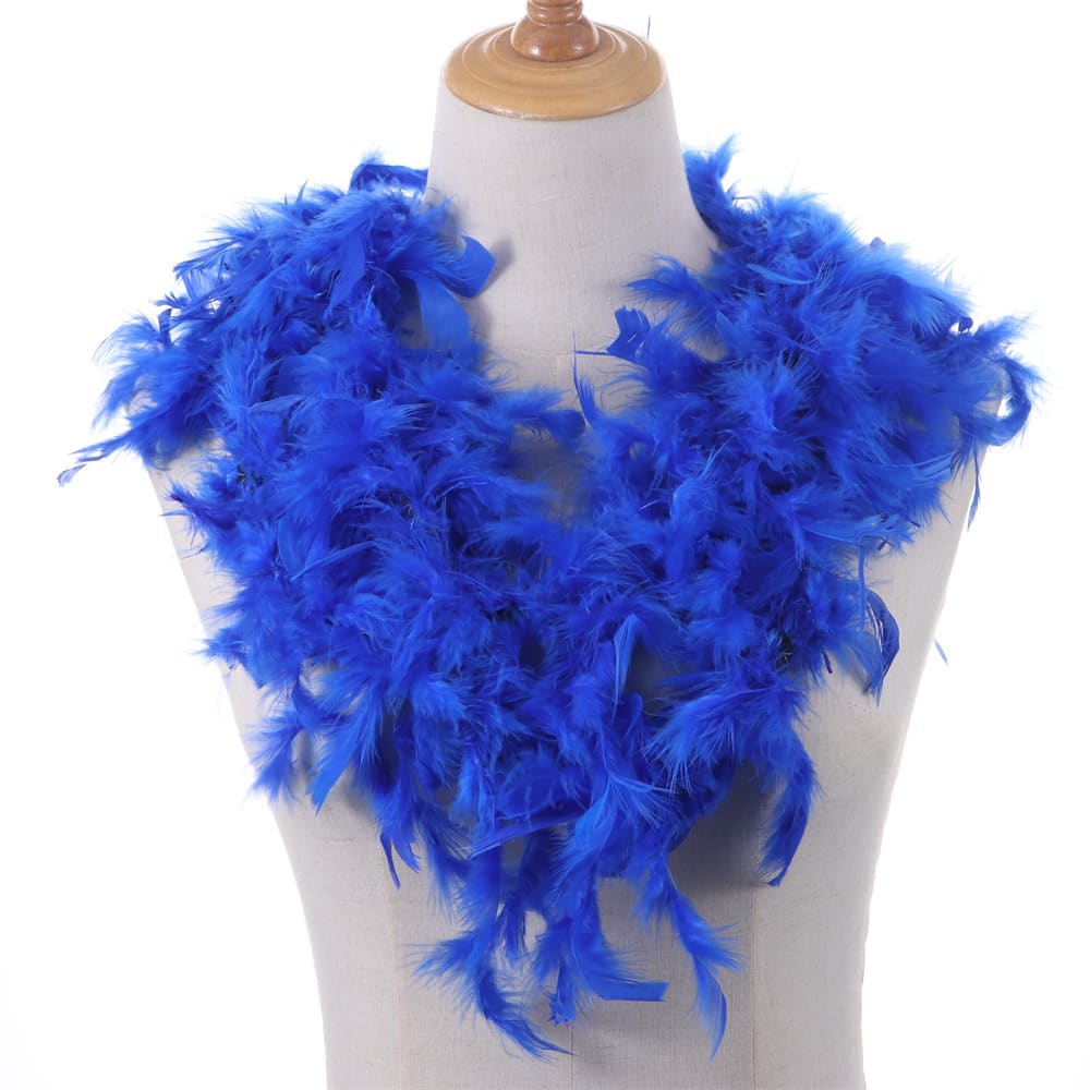 2米羽毛軟毛線,藝術聖衣,婚禮,派對裝飾,服裝裁縫與織物 - 寶藍色 - 查看 1