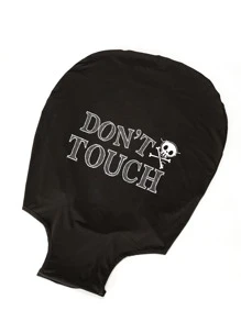 Skull Pattern Added Thickness Elastic Luggage Cover, Washable - Black - View 6