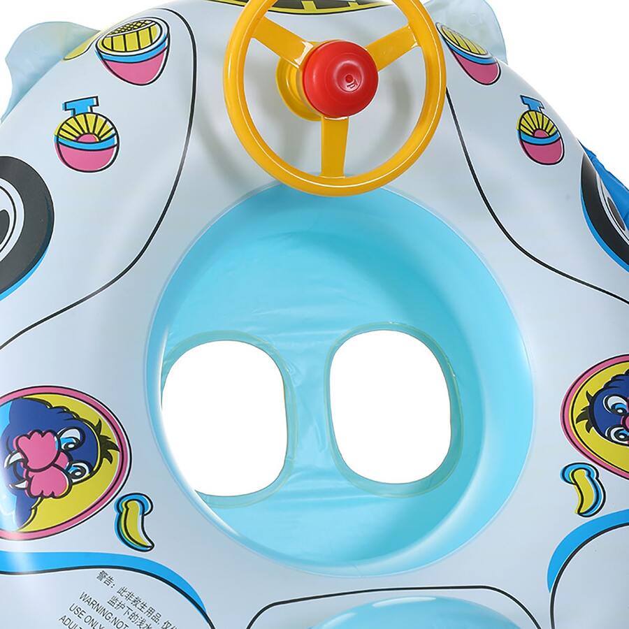 1個 厚い 漫画 スイミングリング 付き ステアリングホイール 用 ベビー , 膨張式 PVC 水泳 シート フロート SHEIN JAPAN