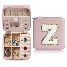 Small Jewelry Box Graduation Gifts For Women Girls Travel Initial Jewelry Box Small Jewelry Organizer Box Mini Travel Jewelry Box For Women Girls - Z - 查看 1