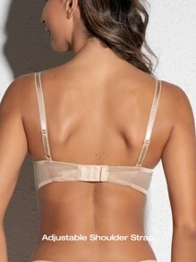 WINGSLOVE Floral Lace Underwire Bra - Beige - View 2