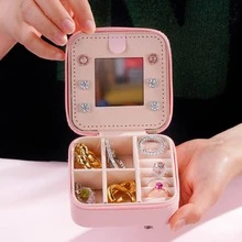 Small Jewelry Box Graduation Gifts For Women Girls Travel Initial Jewelry Box Small Jewelry Organizer Box Mini Travel Jewelry Box For Women Girls - Z - 查看 5