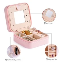 Small Jewelry Box Graduation Gifts For Women Girls Travel Initial Jewelry Box Small Jewelry Organizer Box Mini Travel Jewelry Box For Women Girls - Z - 查看 2