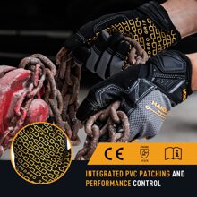 1 đôi Làm việc Găng tay Với Nắm chặt Cho nam giới & NỮ , Thợ máy Đang làm việc Găng tay Màn hình cảm ứng , Linh hoạt & Thoáng khí Gầy Làm việc Găng tay - Màu vàng - Xem 2