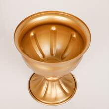 歐式複古風格金屬花盆家庭裝飾用品鐵花支架,婚禮道具,花卉圖案花瓶,餐具桌子插花,擬真花鍋,婚禮道具,金色鐵藝術婚禮場景安排花盆,酒店裝飾用品裝飾品,家庭花瓶 - 金色 - 查看 5