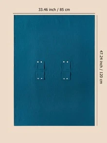 1pc Crinkle Fabric Baby Stroller Canopy, Baby Bassinet Cover - Dark Green - View 5