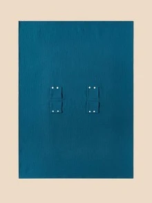 1pc Crinkle Fabric Baby Stroller Canopy, Baby Bassinet Cover - Dark Green - View 2