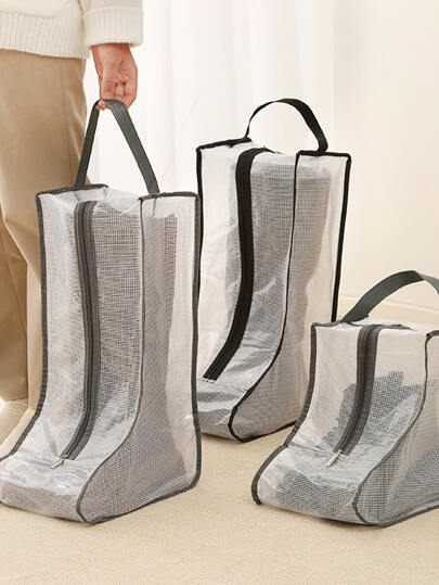 1PC Transparent Shoe Storage Bag, Travel Shoe Dust Bag, Household Moisture-Proof And Waterproof Boot Organizing Bag, Storage Artifact, PVC Material, Prone To Creases Bedroom, Organizer, Home Storage, For White T-Shirt Women, Black Pants Women, Ladies Winter Clothes, Dress, Winter Clothes For Ladies, Elegant Woman Dresses, White Shirt For Ladies, Long Sleeve, White Jumpsuit For Women, Spring Dresses For Women, Spring Outfits For Women, Spring, Spring Clothes, Minimalist, Summer Tops Storage