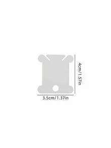 100pcs Plastic Bobbins For Cross Stitch - White - View 4