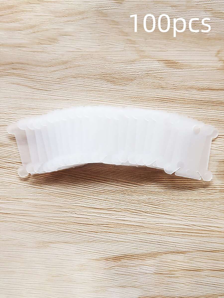 100pcs Plastic Bobbins For Cross Stitch - White - View 1