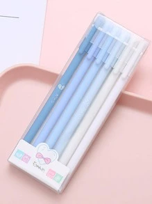 6入組莫蘭迪顏色中性筆套裝,文具辦公室用品 - 紫色 - 查看 5