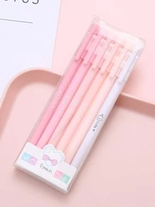 6入組莫蘭迪顏色中性筆套裝,文具辦公室用品 - 紫色 - 查看 2