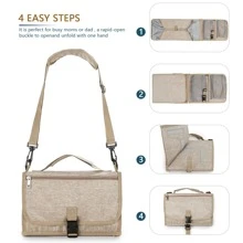 便携式防水尿布更换垫和更换袋婴儿洗澡家庭装饰礼物