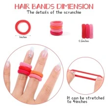1000 chiếc Dây buộc tóc cho trẻ sơ sinh, Dây buộc tóc nhiều màu sắc đàn hồi Phụ kiện tóc cho trẻ em gái - Nhiều màu - Xem 4