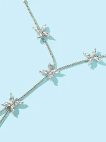 Rhinestone Decor Bracelet - Silver - View 4