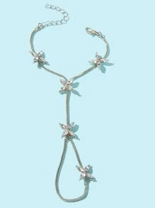 Rhinestone Decor Bracelet - Silver - View 2