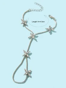 Rhinestone Decor Bracelet - Silver - View 3