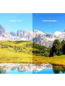 1 PIEZA Gafas de moda con montura sin patillas para niña y niño - Protección, decoración de animales y lentes degradados - ¡Perfecta para fiestas en la playa! - Verde - Ver 4