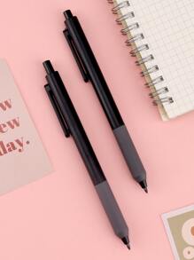 1支可愛自動鉛筆，可連續書寫和繪畫，理想學校用品和完美學習工具，塑料，隨機顏色 - 黑色 - 查看 1