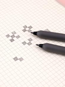 1支可愛自動鉛筆，可連續書寫和繪畫，理想學校用品和完美學習工具，塑料，隨機顏色 - 黑色 - 查看 3