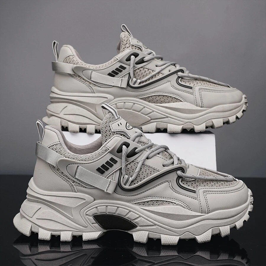 Sporty Sneakers For Men, Letter Graphic Lace Up Front Sneakers