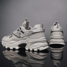 Sporty Sneakers For Men, Letter Graphic Lace Up Front Sneakers