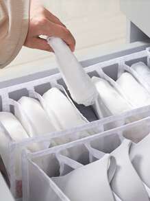 內褲收納,內衣收納抽屜櫥櫃收納分隔物適用於系帶,內衣,短襪 - 白色 - 查看 5