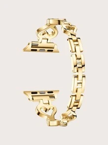 愛心設計手環錶帶適用於Apple Watch - 金色 - 查看 5