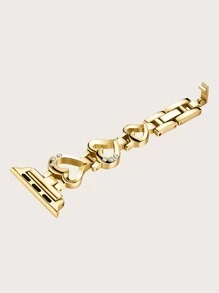 愛心設計手環錶帶適用於Apple Watch - 金色 - 查看 4