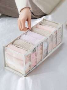 內褲收納,內衣收納抽屜櫥櫃收納分隔物適用於系帶,內衣,短襪 - 白色 - 查看 2